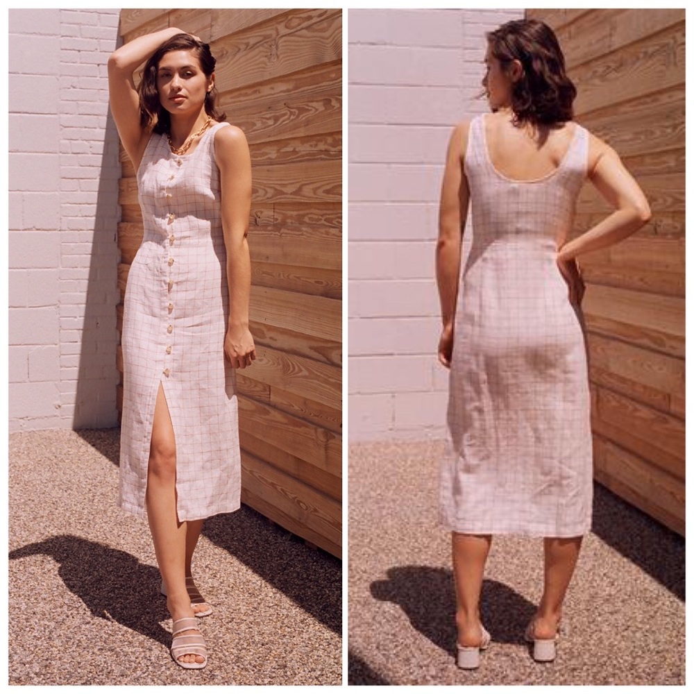 paloma wool - Galatea Dress in white/red check